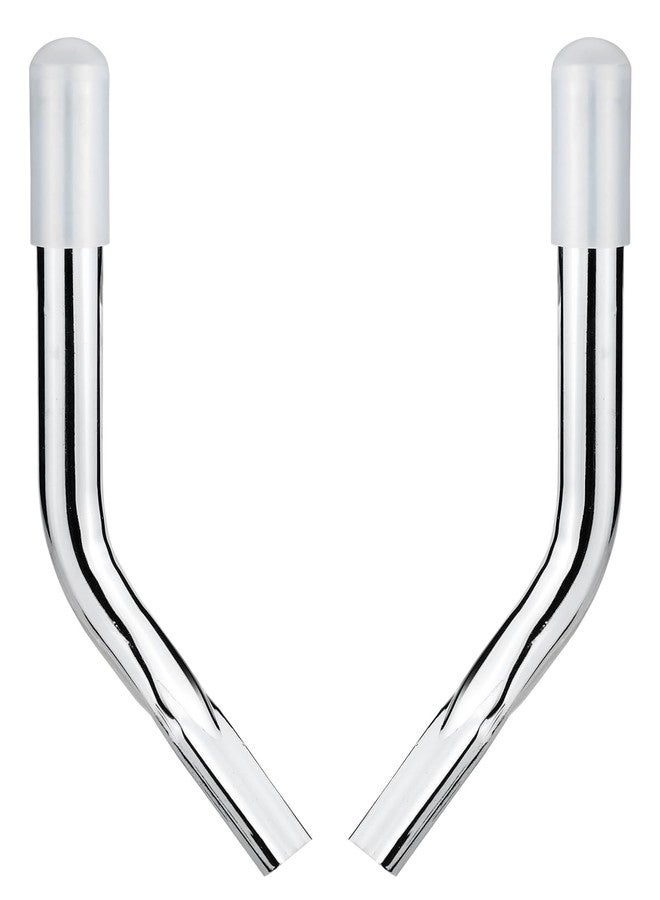 Mellbree 2Pcs Wheelchair Brake Extenders, 5 Inch, Silver, Curved Metal Version, Fits Outward-facing Brakes, Maintains Narrow Width - Image 1