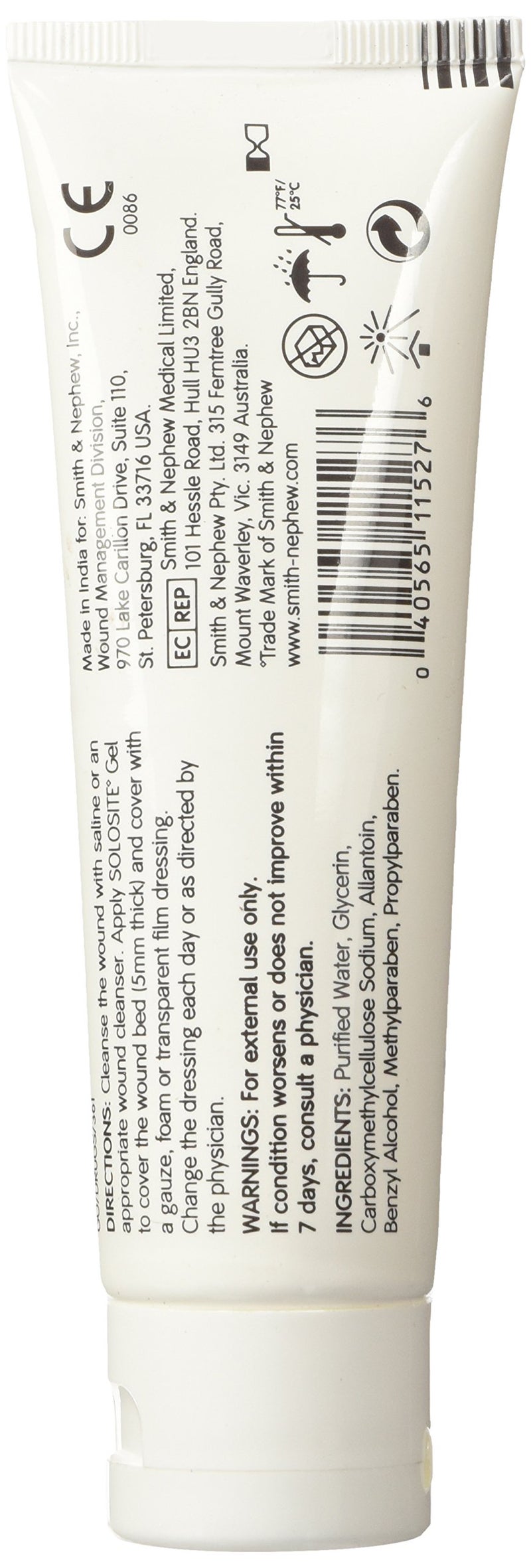 Smith&nephew SoloSite Wound Gel 3 oz Tube QTY: 1 - Image 2