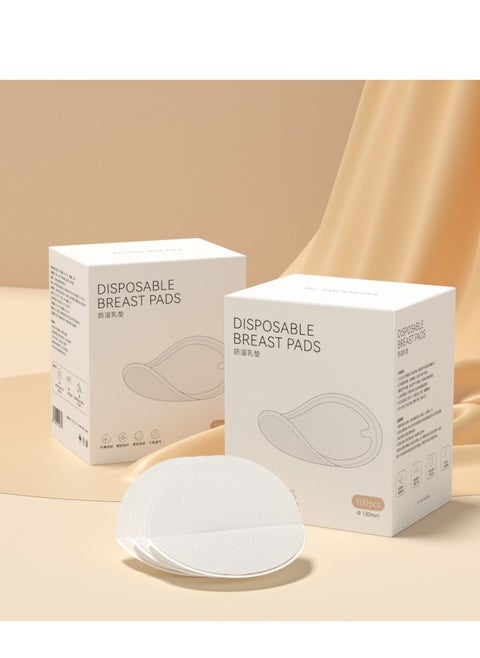 100 Count Disposable Nursing Pads Ultra Thin & Extra Absorbent Vented Leak Proof Nipple Pad Essentials, Portable and Individually Wrapped