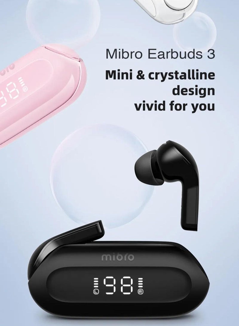 Mibro Earbuds 3 LED power display | 40-hour battery life | 320mAh charging case | Bluetooth 5.3 BLACK - Image 5