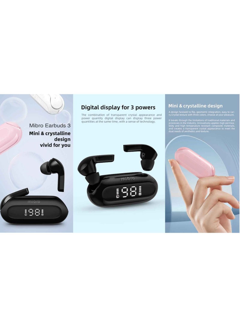 Mibro Earbuds 3 LED power display | 40-hour battery life | 320mAh charging case | Bluetooth 5.3 BLACK - Image 3