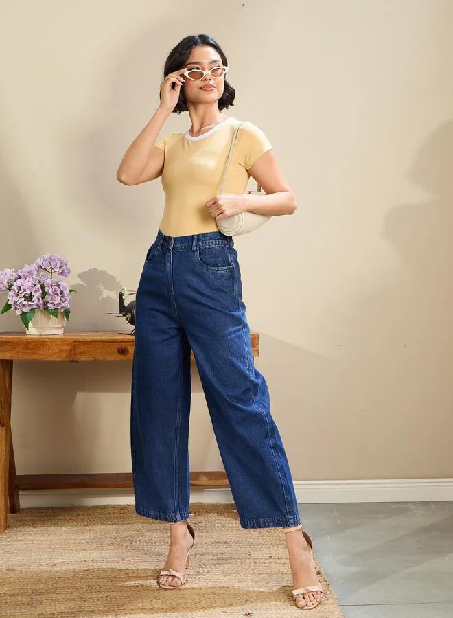 SASSAFRAS Sassafras Women High Rise Balloon Fit Jeans