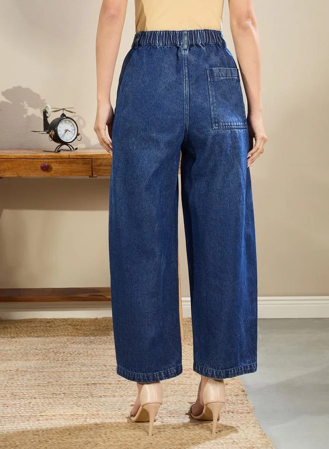 SASSAFRAS Sassafras Women High Rise Balloon Fit Jeans