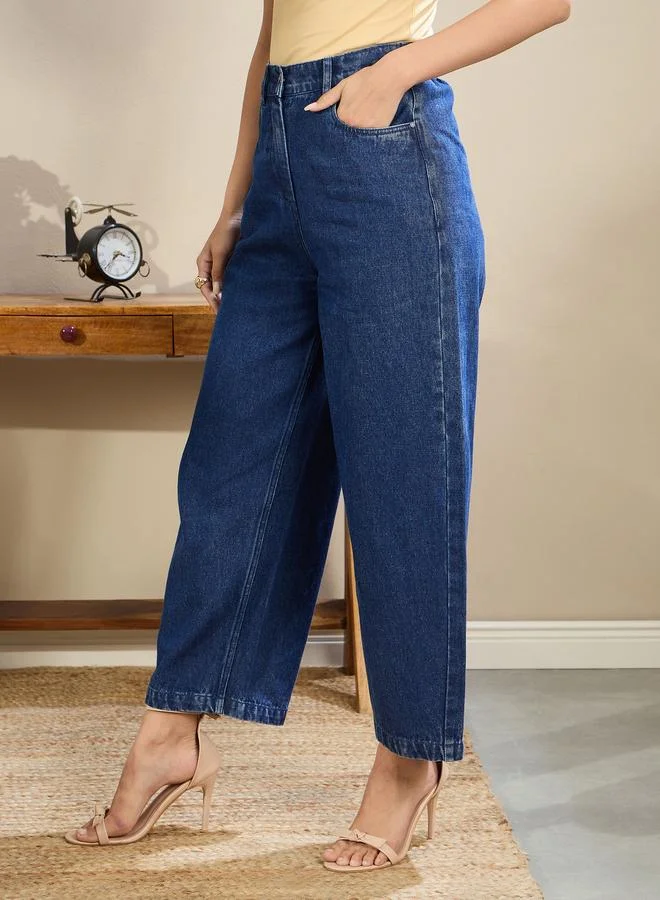 SASSAFRAS Sassafras Women High Rise Balloon Fit Jeans