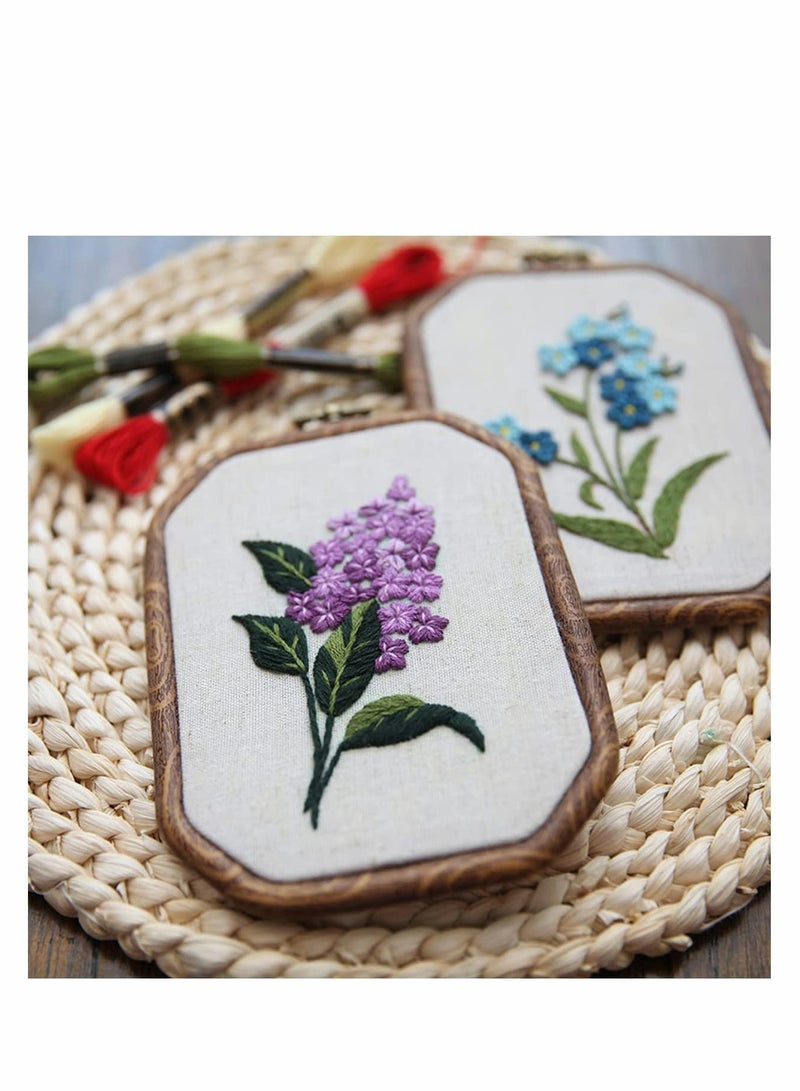 3 Pack Embroidery Starter Kit with Pattern, Three-Dimensional Embroidery European-Style Flowers and Plants, Cross Stitch Kit Handmade Needlepoint Kits for Adults Beginners - Image 5