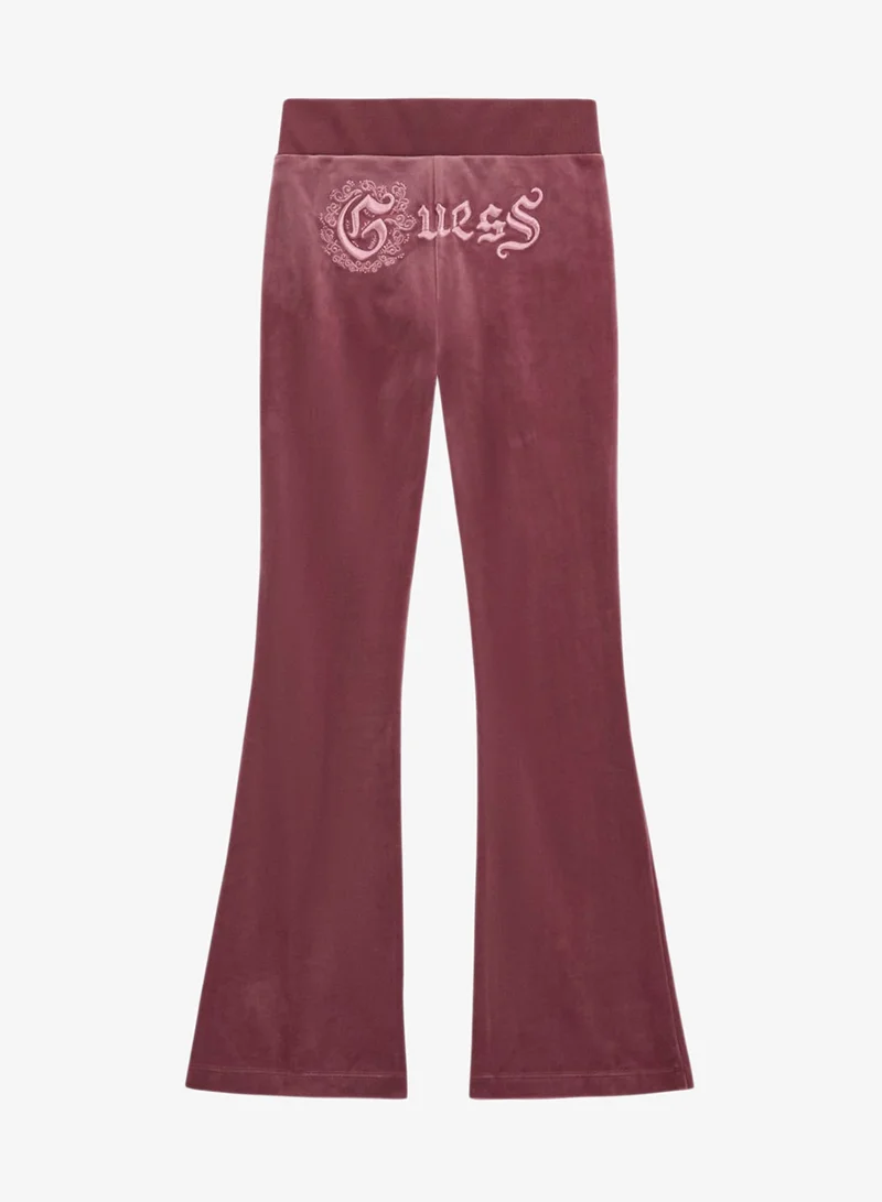 جس Kids Velvet Flare Active Pants