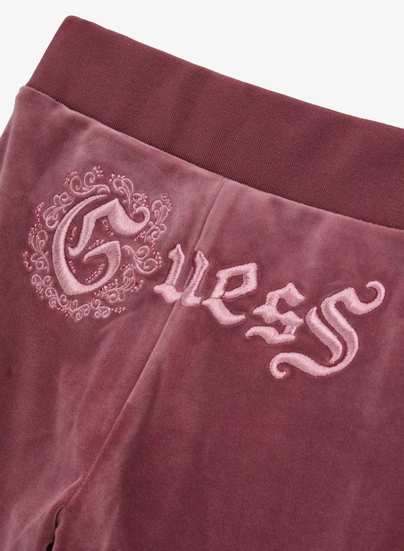 GUESS Kids Velvet Flare Active Pants - Image 3