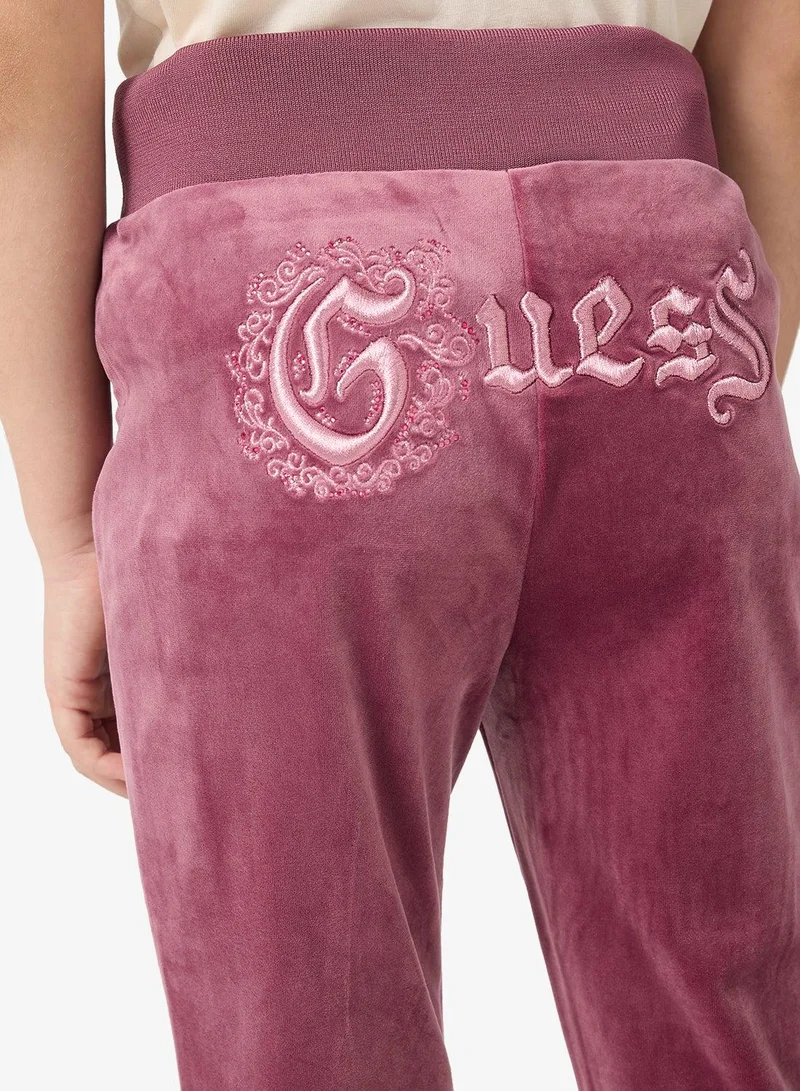 Guess Blackberry Bliss Kids Velvet Flare Active Pants for Women | Best Price UAE