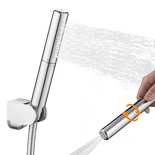 BESy Chrome Brass 2 In 1 Function Handheld Shower Head Set High Pressure 7 Inch Shower Head High Flow Hand Shower Wand with 59 Inch Hose, Bracket, Chrome Finish - Image 1