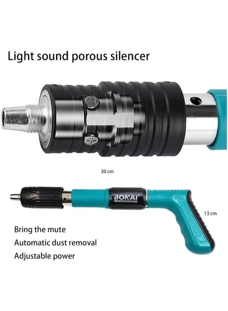 مسدس مسامير فولاذي يدوي عالي الضغط لتثبيت الجدران بقوة قابلة للتعديل للاستخدام المنزلي وأعمال النجارة والجدران الأسمنتية - Image 2