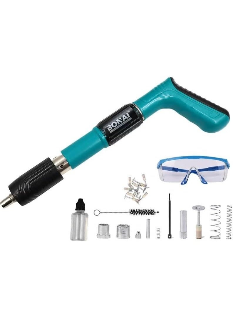 مسدس مسامير فولاذي يدوي عالي الضغط لتثبيت الجدران بقوة قابلة للتعديل للاستخدام المنزلي وأعمال النجارة والجدران الأسمنتية - Image 1