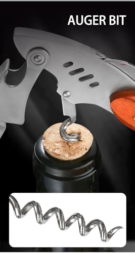 FAFAXOXO True Shark Corkscrew, Professional Waiters Corkscrew Wine Key Bottle Opener,Manual Wine Key for Servers, Waiters, Bartenders and Home Use(Shark) - Image 5