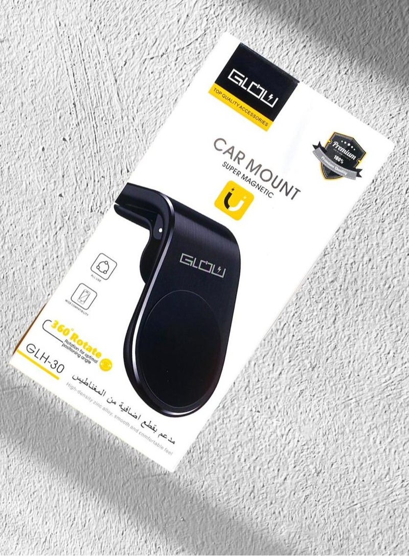 غلو حامل موبايل بفتحة تهوية مع مشبك معدني مغناطيسي للسيارة، حامل هاتف محمول كاستويف مغناطيسي قوي للغاية للزجاج الامامي ولوحة العدادات والمطبخ لموبايل ايفون وسامسونج الذكية - Image 1