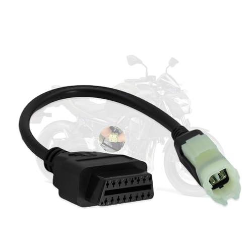 lydesor Obd2 Adapter Fit for Kawasaki Motorcycle 4 Pin to 16 Pin OBD Diagnostic Cablefor Z250Z650Z1000ER6NEX650FNinja400 Motorbike ECU ProgrammingWork with ELM327 Obdii Code ReaderScanner - Image 1