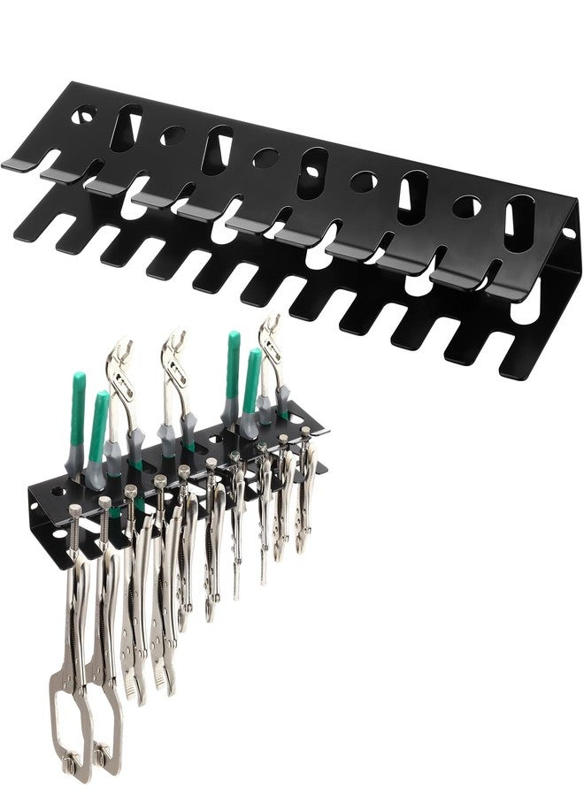 Shimeyao Vise Holder Rack Wall Mount Pliers Storage Clamp Rack Metal Air Tool Organizer for Workshop Garage Pegboard Fit Most of Vise or Small Tools Stores up to 10 Vises and 11 Pliers - Image 1