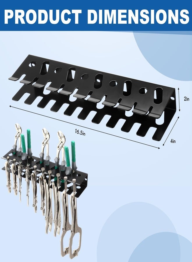 Shimeyao Vise Holder Rack Wall Mount Pliers Storage Clamp Rack Metal Air Tool Organizer for Workshop Garage Pegboard Fit Most of Vise or Small Tools Stores up to 10 Vises and 11 Pliers - Image 2