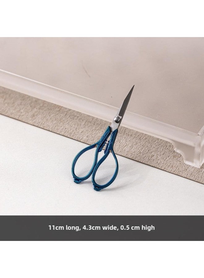 Two One Stainless Steel Tea Scissors Retro Rock Tea Tieguanyin Tea Bag Small Scissors Chinese Tea Art Tea Ceremony Accessories-Color:Blue  - Image 1