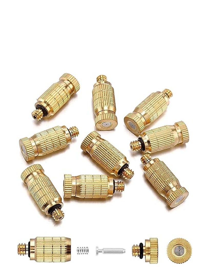 KASTWAVE High Pressure Atomizer Nozzle, Garden Brass Misting Nozzles for Outdoor Cooling System, Landscaping, Greenhouse Irrigation, Air Humidification, Anti-Drip Fogging Spray Head, 0.3mm, 20 Pcs - Image 3