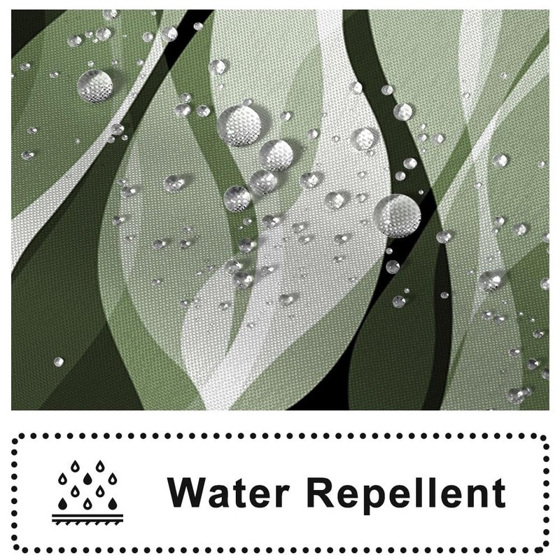 Ruelvth Sage Green Shower Curtain, Abstract Ombre Green and Grey Striped Shower Curtain Set for Bathroom Waterproof Polyester Shower Curtain with Hooks, 72x72 Inch - Image 5