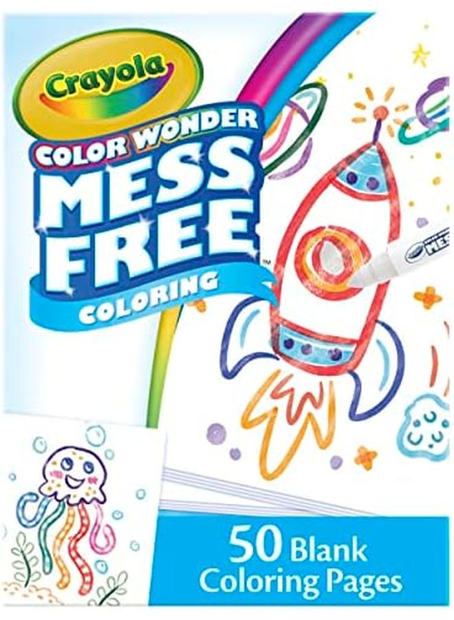 Crayola Color Wonder Mess Free Coloring Blank Coloring Pages 50 Count Printable Page Refill Set - Image 3
