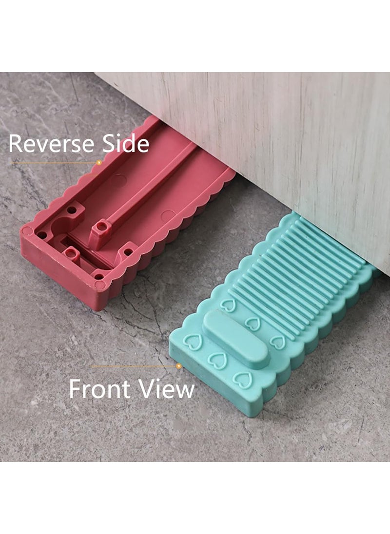 Fapiwen Door Stopper 3pcs Stackable NonSlip Door Stopper for Home Baby Safety Door Wedge Stopper Door Stop Stoppers Block Wedge Doorstops for Home Office Warehouses Classrooms Grey  - Image 5