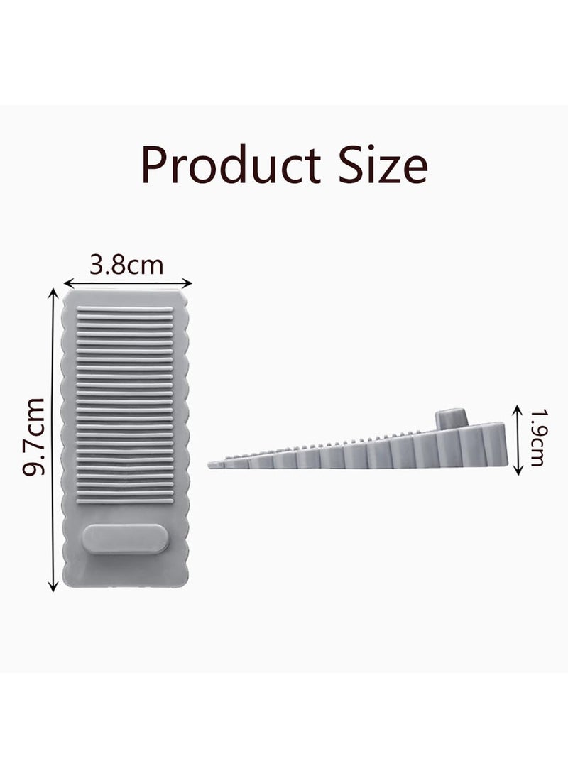 Fapiwen Door Stopper 3pcs Stackable NonSlip Door Stopper for Home Baby Safety Door Wedge Stopper Door Stop Stoppers Block Wedge Doorstops for Home Office Warehouses Classrooms Grey  - Image 2