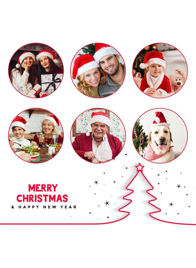 Bosoner BOSONER Santa Hat, Unisex Velvet Comfort Christmas Hat, Extra Thicken Classic Fur for Christmas New Year Festive Holiday Party Supplies  - Image 4