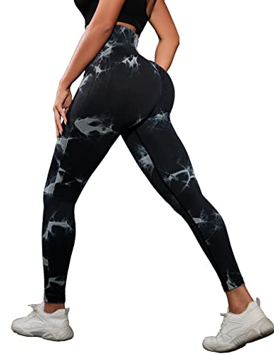 OVESPORT 3 Pack Tie Dye Seamless High Waisted Workout Leggings for Women Scrunch Butt Lifting Yoga Gym Athletic Pants - Image 3