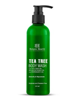 Botanic Hearth Botanic Hearth Tea Tree Body Wash with Sea Buckthorn Oil Peppermint Oil Detoxifies and Rejuvenates Long Lasting Fragrance Sulphate and Paraben Free Shower Gel for Men and Women 245ml  - Image 1