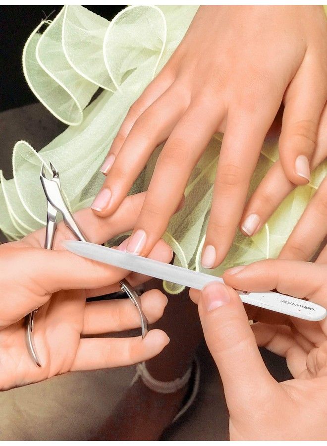 GERmanikure Czech Crystal Glass Nail File 3 Pack In Suede Leather Case Professional Manicure & Pedicure Products For Smooth Easy Shaping Of Natural Nails - Image 4