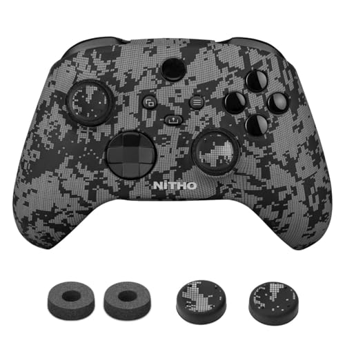 NiTHO Controller Cover Case for Xbox Series X/S, Anti-Slip Soft Silicone Protective Skin for Xbox Series X/S Controller with Thumb Grip Caps and Analog Mini-Stick Precision Rings - Camo - Image 1