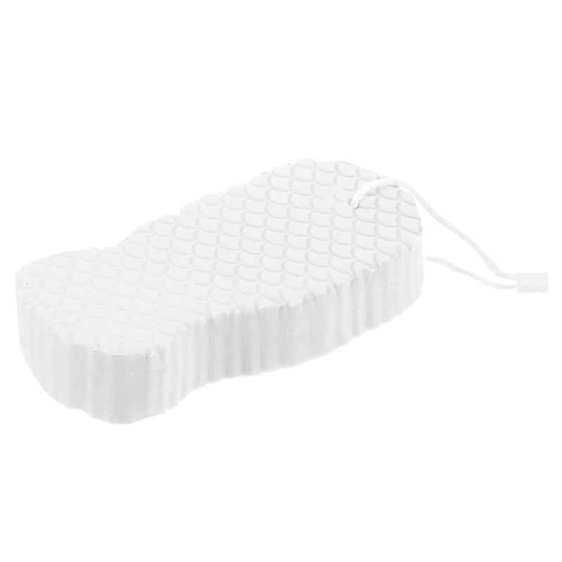Soft White Exfoliating Bath Sponge For Newborns Gentle Skin Care Essential - Image 2