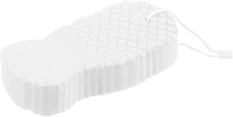 Soft White Exfoliating Bath Sponge For Newborns Gentle Skin Care Essential - Image 1