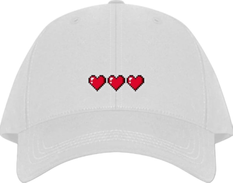 Life Bar Plain unisex baseball cap White