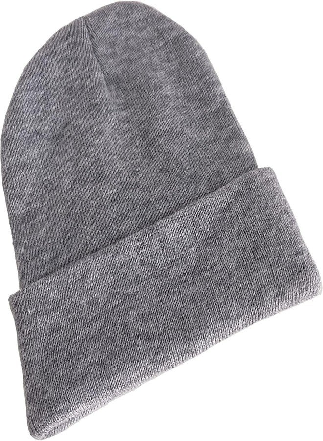 PENYAN School Winter Woolen Cap Beanies Warm Cold Weather Beanie Hats for Boys or Girls Grey - Image 5