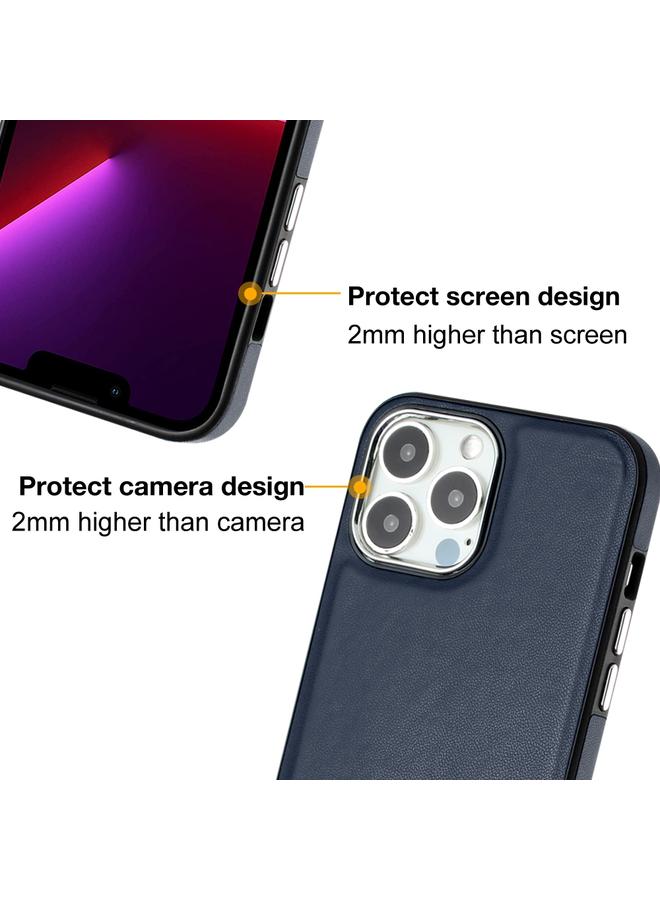 زبون جراب هاتف iPhone 13 Pro Max مصنوع من الجلد بتغطية كاملة - Image 4