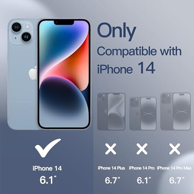 JETech Silicone Case for iPhone 14 61Inch SilkySoft Touch FullBody Protective Phone Case Shockproof Cover with Microfiber Lining Cobalt Blue - Image 2