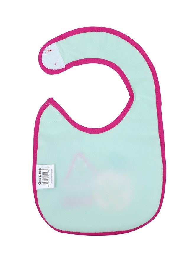 1st Step Newborn Baby Essential Colourful Cotton Bibs/Aprons with 3 D Patch & Waterproof Back (Green) - Image 3