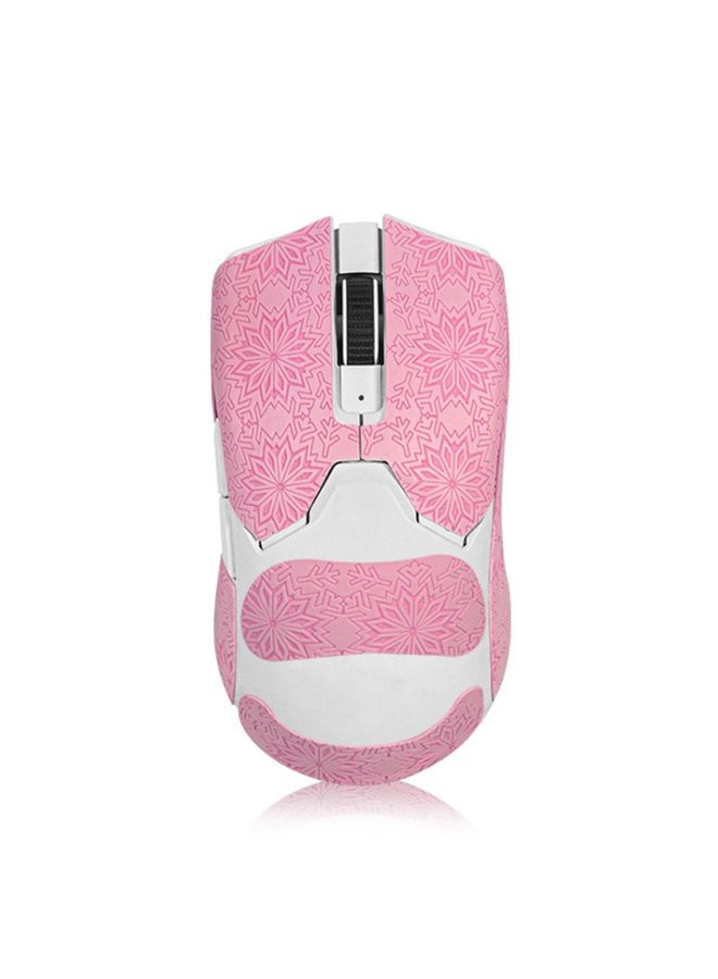 BURAQ Snowflake Pattern Anti-slip Mouse Stickers For Razer Viper V2 Pro Pink Full Surround - Image 1