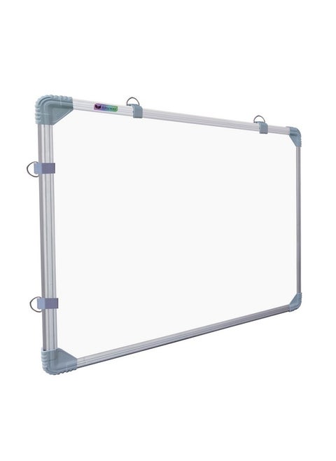 Eduway 2x3 Feet Kunj Non-Magnetic Double-Sided White Board and Chalk Board | Ideal Use for Home, Office, Kids with Sliding Hanging Clips, Robust Aluminum Frame and Smooth Melamine Surface (89x59 Cms)`