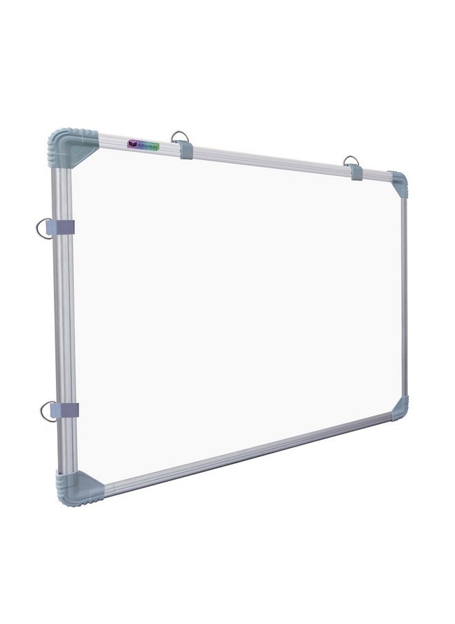 Eduway Eduway 2x3 Feet Kunj Non-Magnetic Double-Sided White Board and Chalk Board | Ideal Use for Home, Office, Kids with Sliding Hanging Clips, Robust Aluminum Frame and Smooth Melamine Surface (89x59 Cms)`  - Image 1
