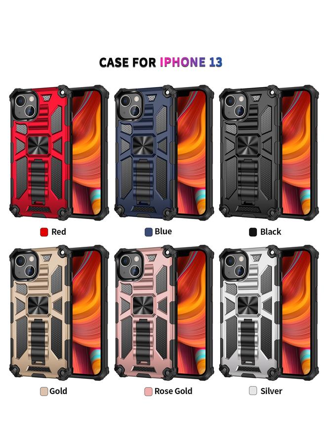 زبون جراب لهاتف iPhone 13 mini Armor مقاوم للصدمات مصنوع من مادة TPU + PC جراب واقٍ مغناطيسي مع حامل - Image 2