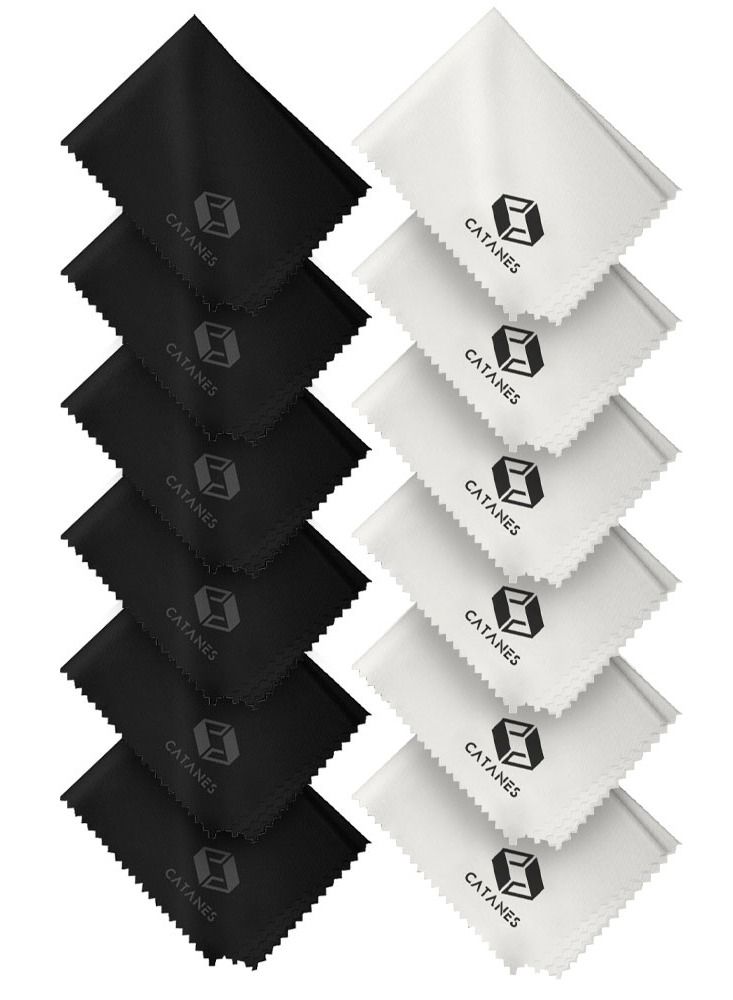 CATANES 12 Pack Of Microfiber Cleaning Cloth Premium Cloth for Glasses Lens Screens and More Multicolour - Image 2