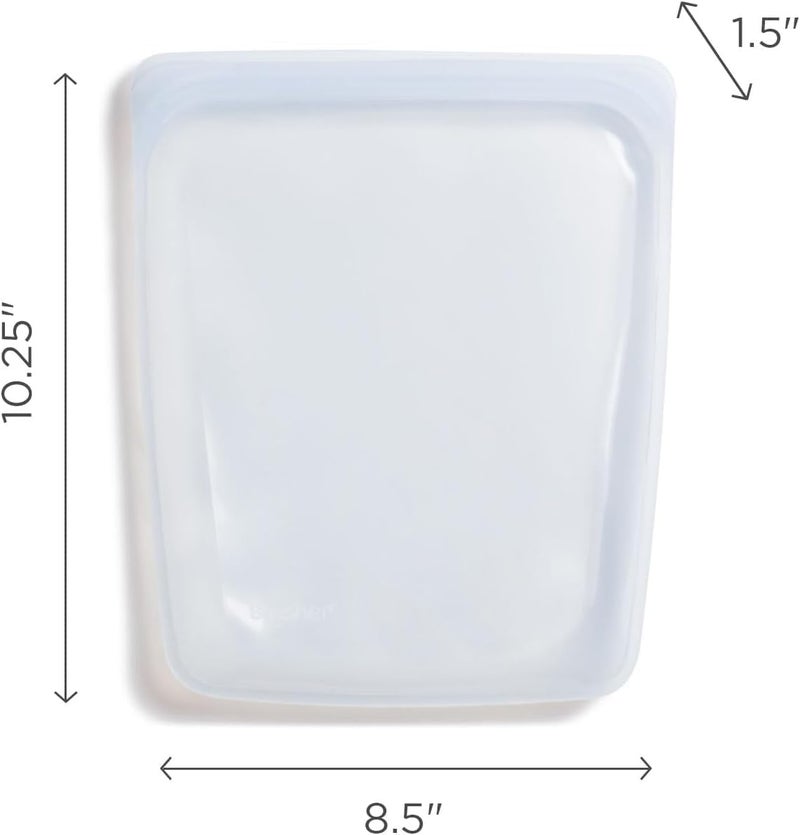 Stasher Silicone Reusable Storage Bag, Half Gallon Bag, Reusable Freezer Bag, Microwave, Dishwasher, Oven Safe, Sous Vide, Premium Lunch Container, Eco Friendly, Food Storage Bags, 64 oz, Clear - Image 5