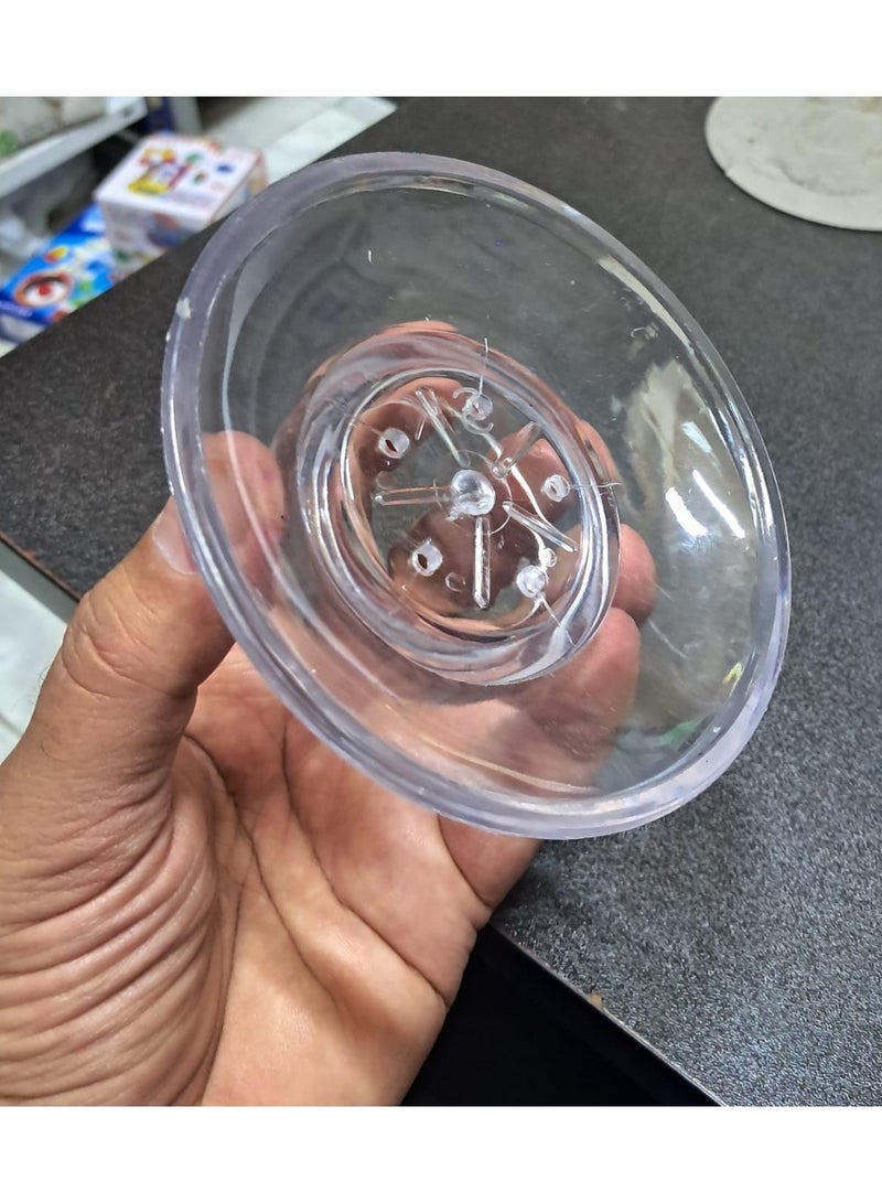 Clear Plastic Soap Holder, Round Design with Drain Holes, Shatterproof - Image 3