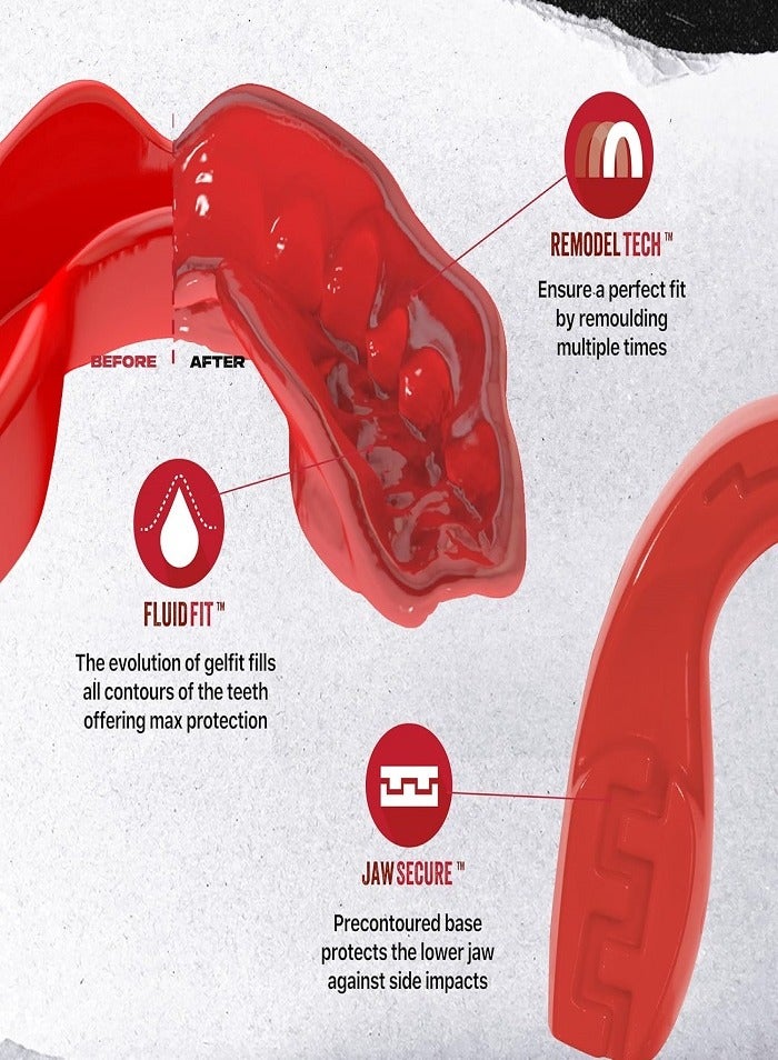 SAFEJAWZ Mouthguard Slim Fit, Adults and Junior Gum Shield with Case for Boxing, MMA, Rugby, Martial Arts, Judo, Karate, Hockey and All Contact Sports - Image 2