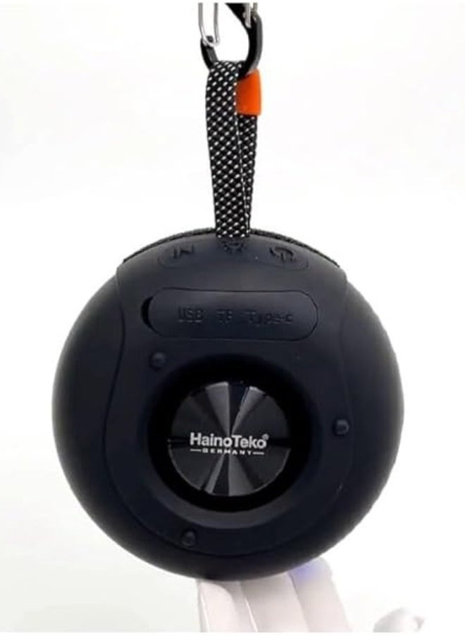 Haino Teko HainoTeko S40 Portable Wireless Bluetooth Speaker with Hi‑Fi Stereo Sound, RGB LED Lighting, Button Control & Long Battery Life – Compact, Splash‑Resistant, 360° Bass Boost – Red – Ideal for UAE Home & Outdoor Use - Image 3