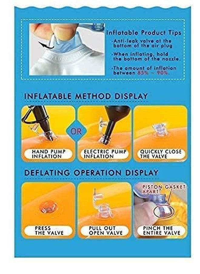 PEZYOX Playful Animal Shape Swim Pool Float Ring for Kids Inflatable Flamingo Duck Penguin Tub Boat Baby Swimming Safety Ring for Toddlers Durable Water Fun Toy for Pool (Duck) - Image 4
