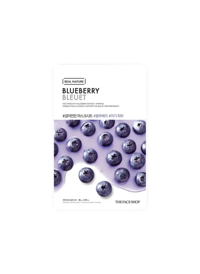 ذا فيس شوب THEFACESHOP REAL NATURE BLUEBERRY FACE MASK(GZ)