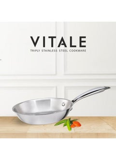 ALDA Alda Vitale Triply Stainless Steel Fry Pan 20 Cm, Silver  - Image 4